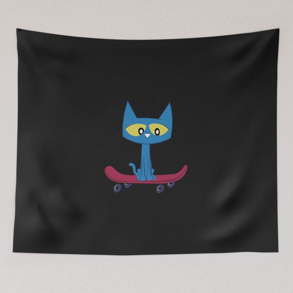 Item preview, blue cat skateboarding Cap designed and sold by LeahBuyukbas.