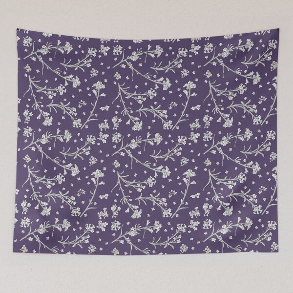 Aperçu de l'œuvre Mauvaises herbes Stoneseed en violet et gris créée et vendue par GargoylePasture.