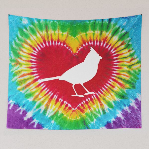 Item preview, Tie Dye Heart Cardinal designed and sold by SweetThreads79.