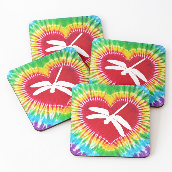 Item preview, Tie Dye Heart Dragonfly designed and sold by SweetThreads79.