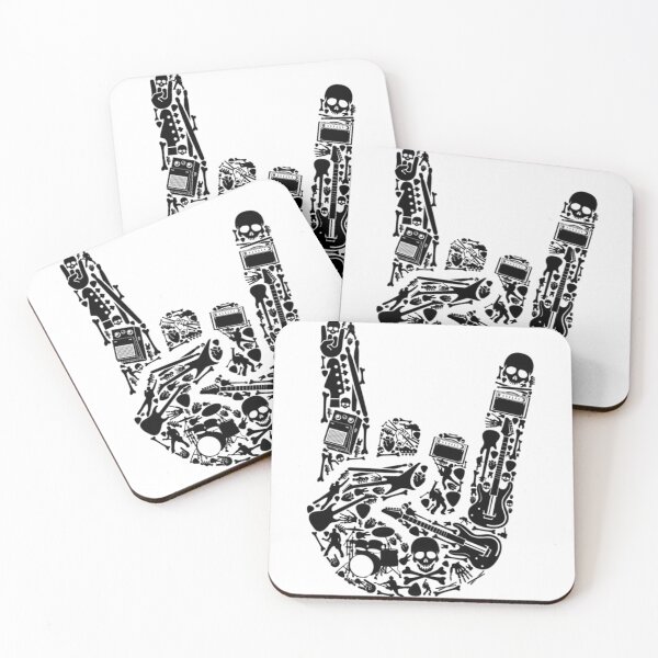 Item preview, Metal rock music hand illustration designed and sold by ManioCalase.