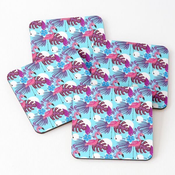 Item preview, Flamingo Pink Blue tropical designed and sold by Wilkinson39.