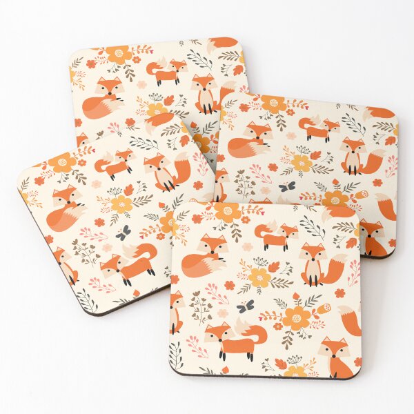Item preview, Fox flower seamless pattern designed and sold by Wilkinson39.