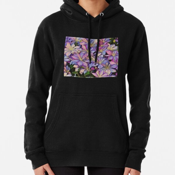 COLORFUL CLEMATIS Pullover Hoodie
