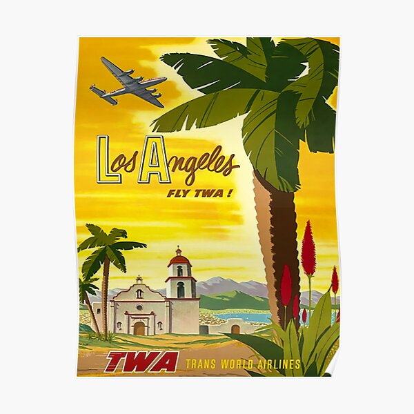 Florida TWA Magnet 2" x 3" Refrigerator Locker Travel Poster Vintage Retro 