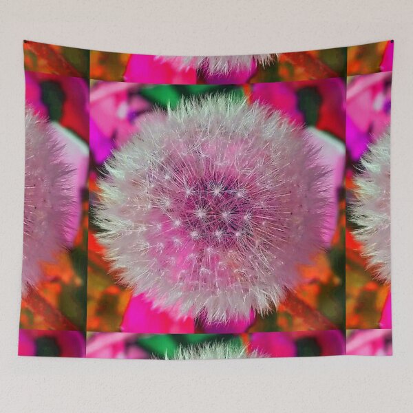 Item preview, Dandelion seeds pink colors background  by Iritof designed and sold by iritof.