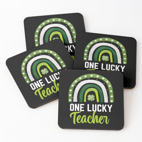 Item preview, One Lucky Teacher Shamrock Rainbow  designed and sold by Comfy Creations.
