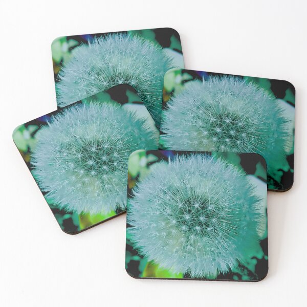 Item preview, Dandelion seeds Teal colors background  by Iritof designed and sold by iritof.