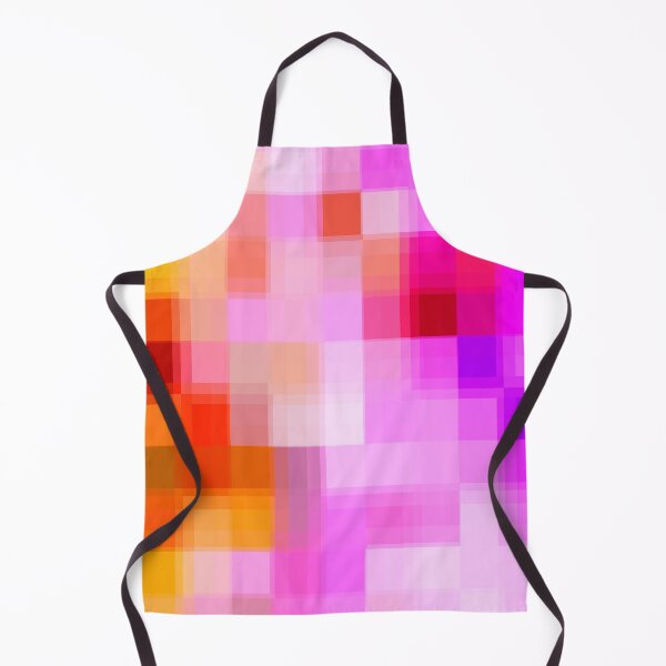 Item preview, geometric pixel square pattern abstract background in pink purple yellow designed and sold by Mrvell.