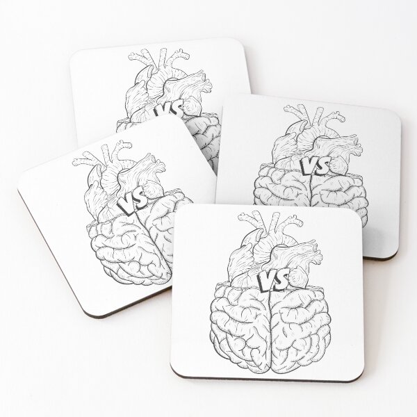 Item preview, heart vs brain designed and sold by VerboShop.