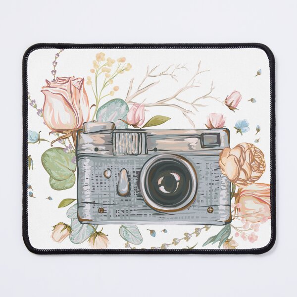 Item preview,  Watercolor Peach Roses Bouquet with Camera designed and sold by VerboShop.