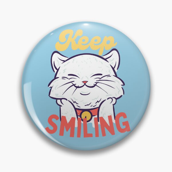 Item preview, Keep Smiling with a Cute Smiling White Cat designed and sold by quinellie.