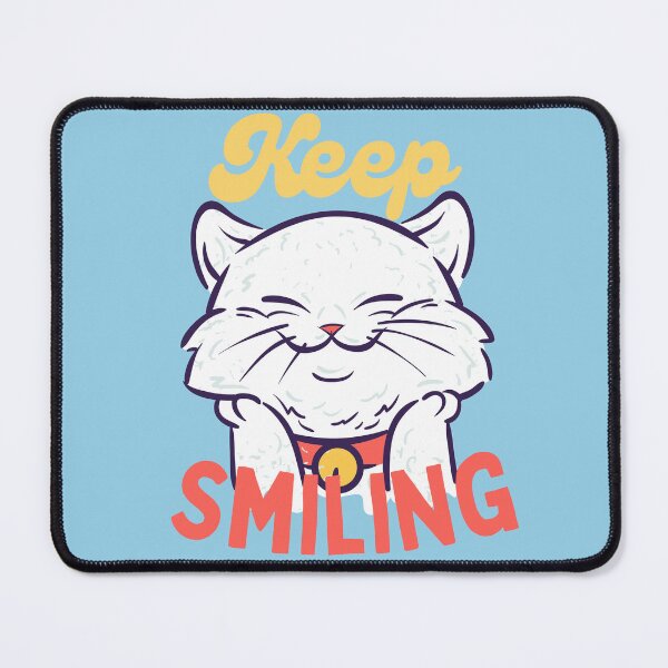 Item preview, Keep Smiling with a Cute Smiling White Cat designed and sold by quinellie.