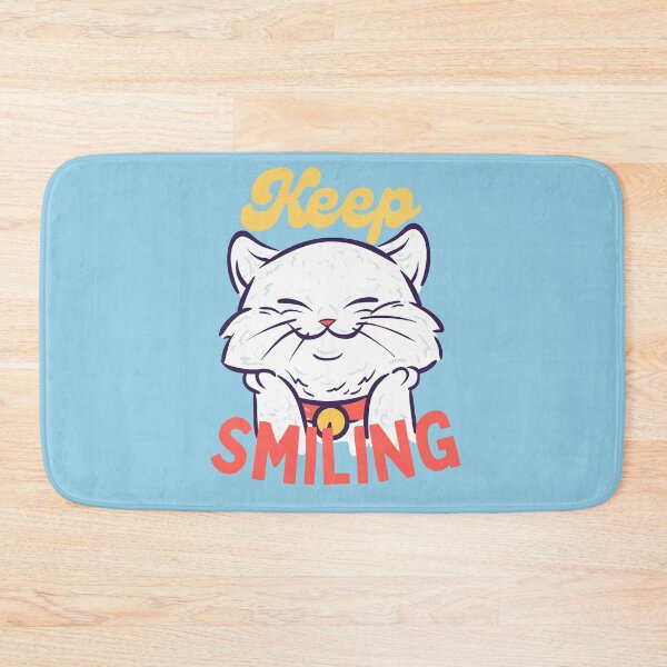 Item preview, Keep Smiling with a Cute Smiling White Cat designed and sold by quinellie.