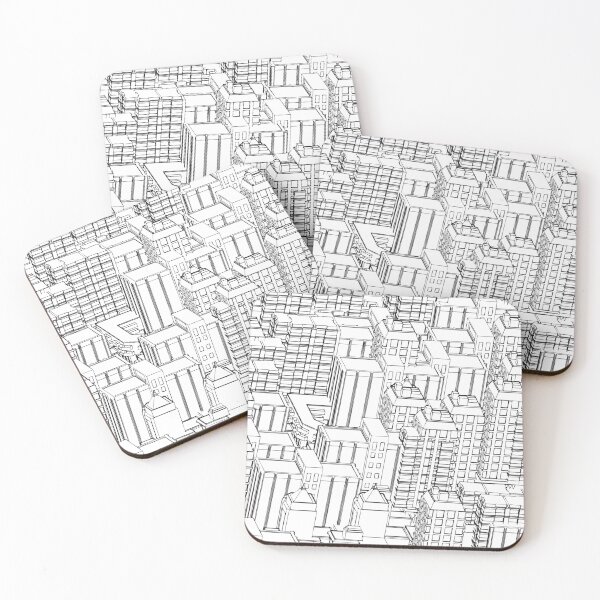 Item preview, Cityscape Cartoon Line Art designed and sold by hyproinc.