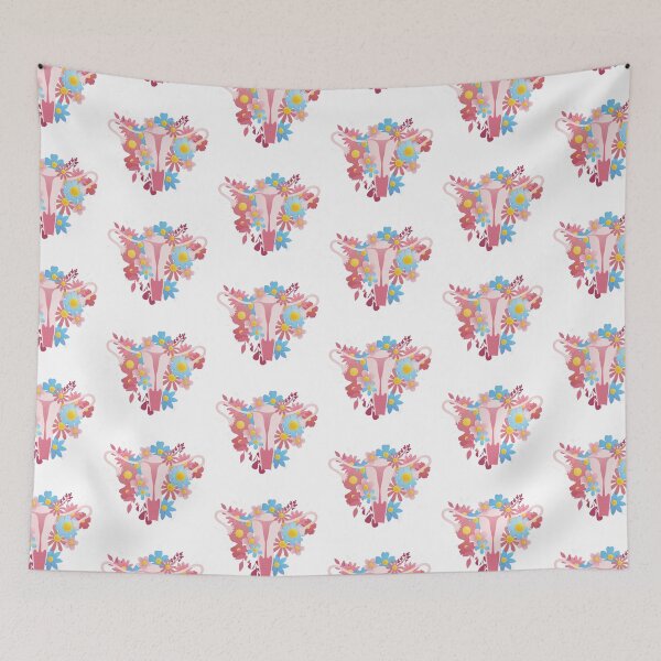 Item preview, Female Reproductive System with Flowers designed and sold by VerboShop.
