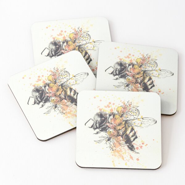 Item preview, Bee and Peony Illustration designed and sold by Kirsty Drechsler.