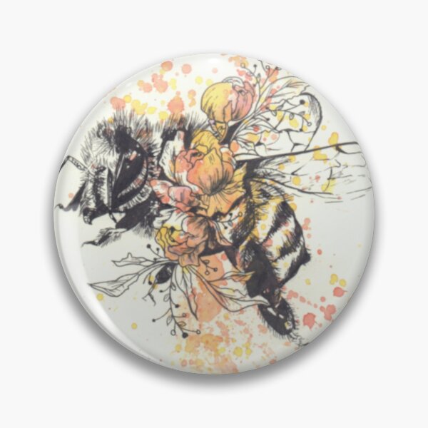 Item preview, Bee and Peony Illustration designed and sold by Kirsty Drechsler.