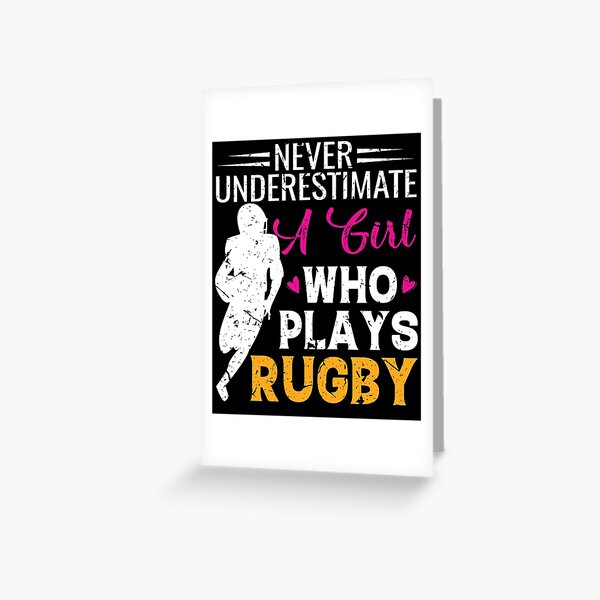 Item preview, Never underestimate a girl who plays rugby designed and sold by hasanmasud.