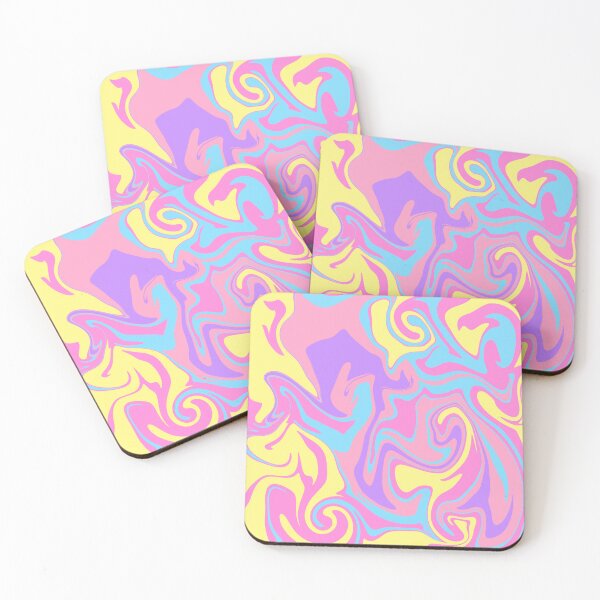 Item preview, Abstract Vibrant Liquid Art Pattern with the Color Pink, Blue, Purple, and Yellow designed and sold by quinellie.