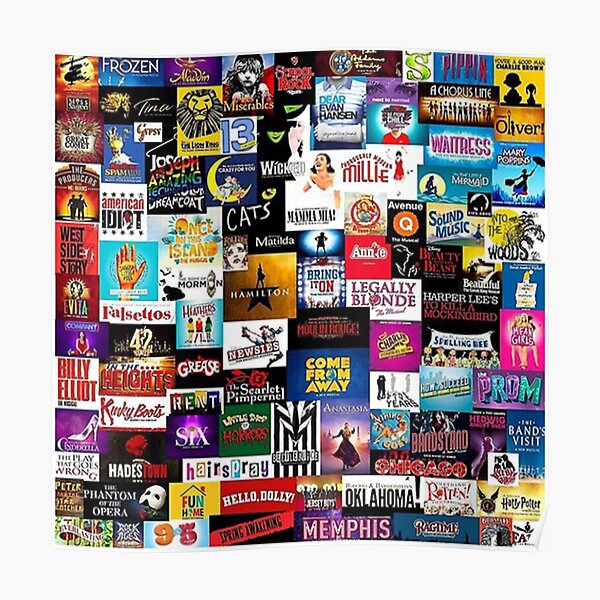 Broadway Show Logo Collage Poster