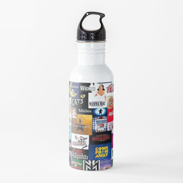 Broadway Show Logo Collage Water Bottle