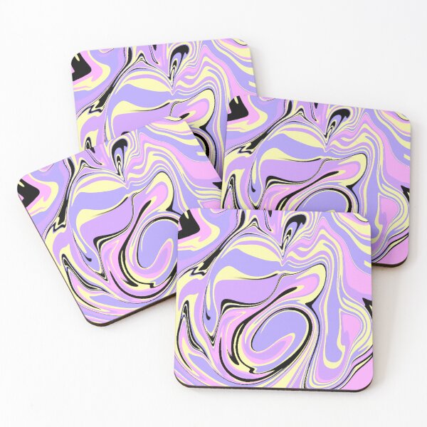 Item preview, Abstract Vibrant Liquid Art Pattern Black, Purple, and Yellow designed and sold by quinellie.