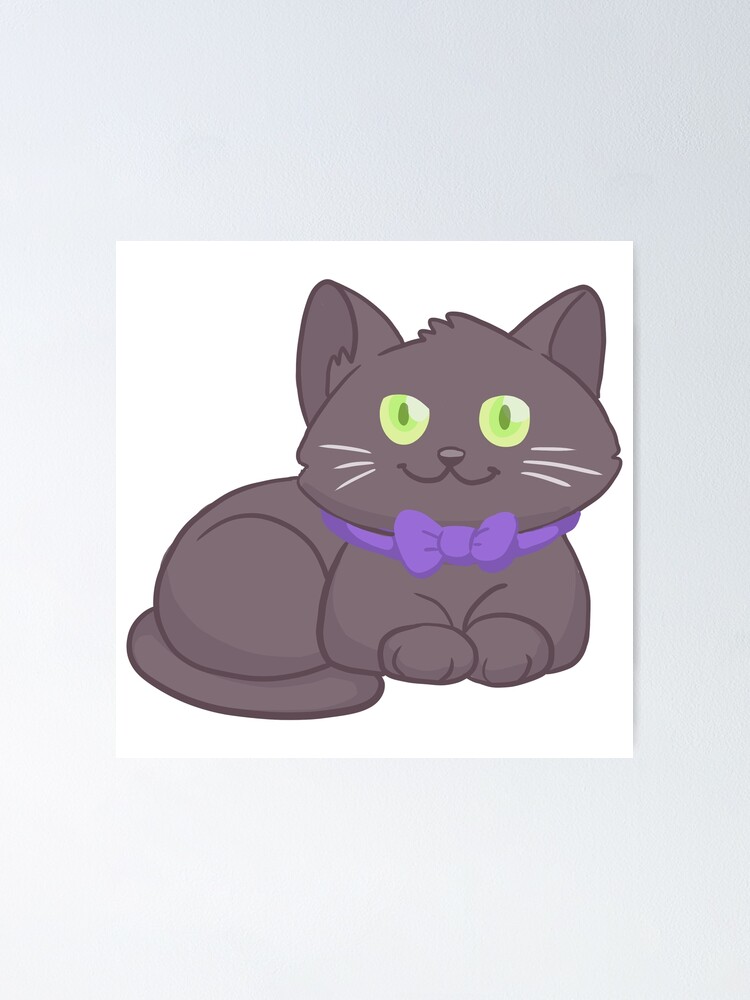 Cute Chibi Russian Blue Cat Sittin Kitten Poster By Agentfm Redbubble