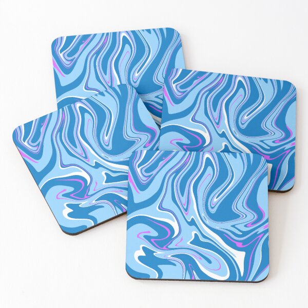 Item preview, Abstract Vibrant Liquid Art Pattern Blue, Purple, and White designed and sold by quinellie.