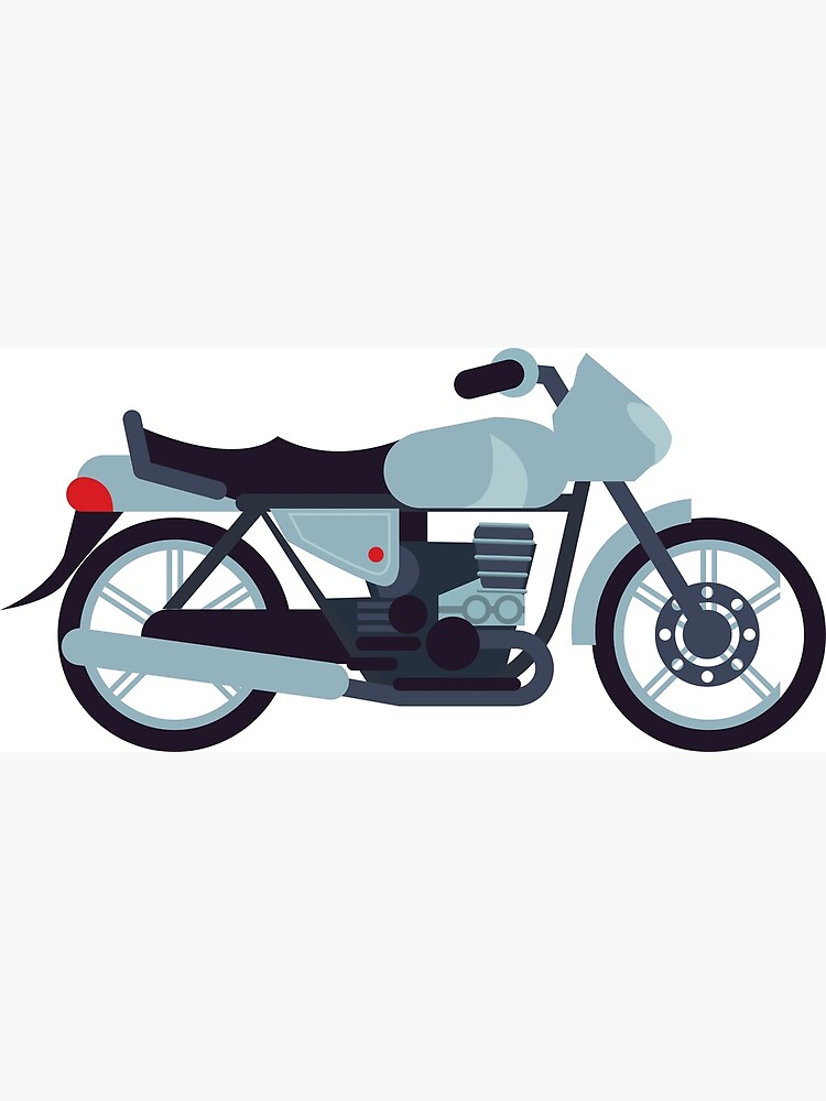 "Cool motorcycle cartoon bike moped cycle grey " Poster for Sale by