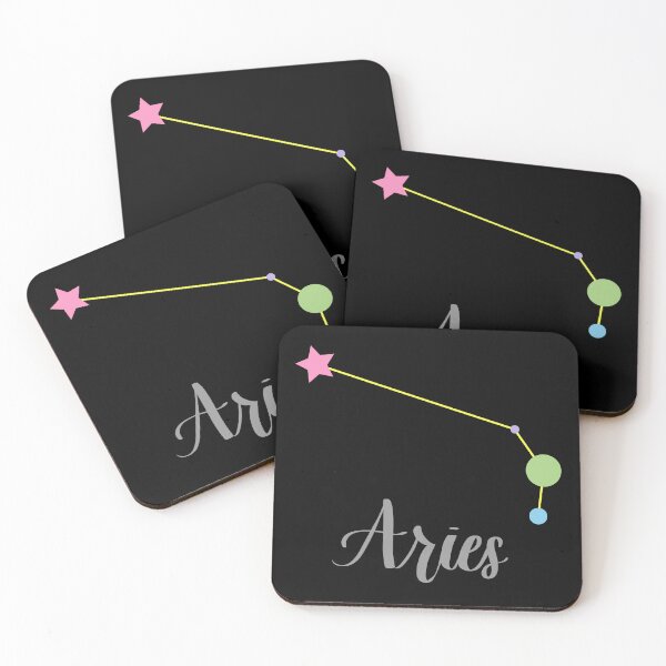 Item preview, Aries Zodiac Constellation in Rainbow Pastels - Black designed and sold by Kelly Leung.