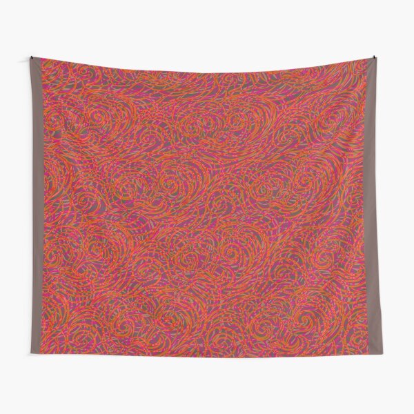 Lively and Passionate Swirly Pattern in Vivid Colors Tapestry