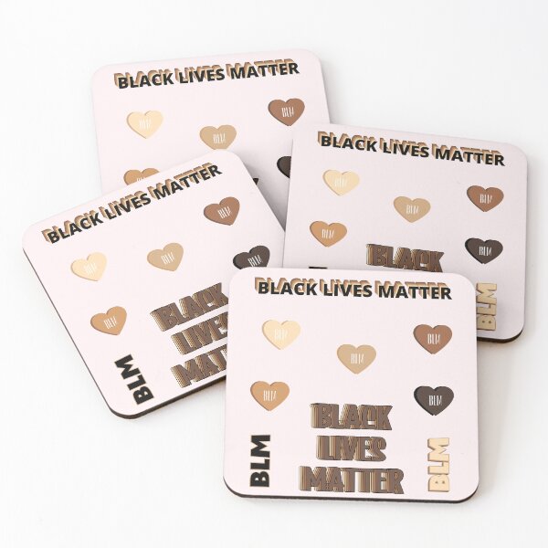 Item preview, BLACK LIVES MATTER, BLM hearts sticker set designed and sold by Colorful-Inspo.