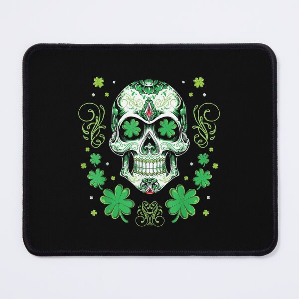 Item preview, Sugar Skull Shamrock With Leopard Turban St Patrick's Day designed and sold by Andreberube.