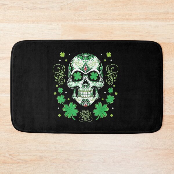 Item preview, Sugar Skull Shamrock With Leopard Turban St Patrick's Day designed and sold by Andreberube.