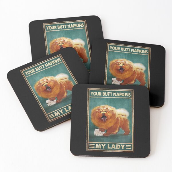 Item preview, Owl lover your butt napkins my lady chow chow dog lover designed and sold by KinstleHawa.