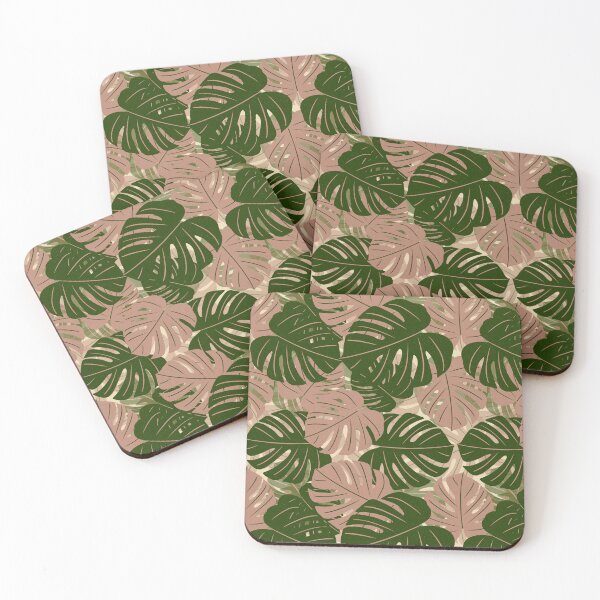 Item preview, Monstera Madness Pattern in Tropical Neutrals designed and sold by draftsxdoodles.