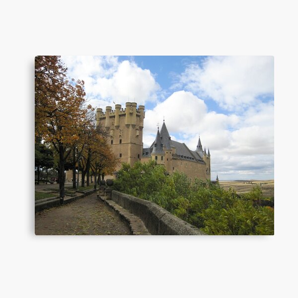 Segovia Old Stone Historical Fort Ancient Landmark Fortress Tower Chateau  Palace Spain Medieval Historic Europe Castle Church Tourism History Wall  Fortification Travel Architecture Building Sky Stock Illustration
