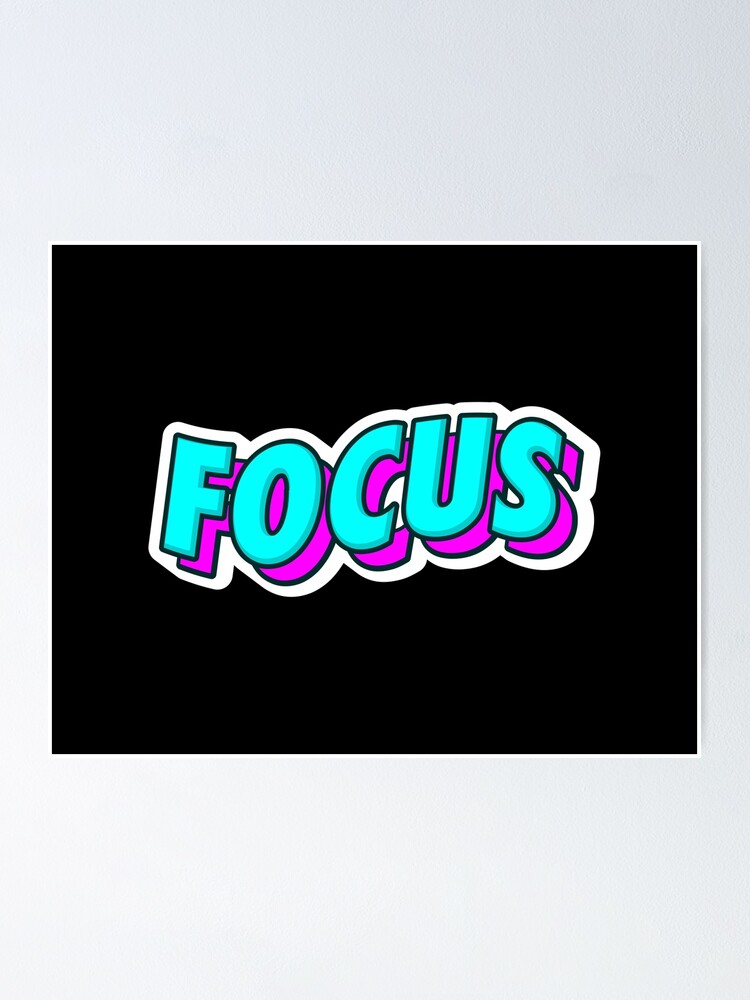 "Focus Baby Blue Hot Pink" Poster for Sale by KBSbDesigns Redbubble