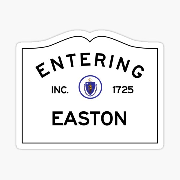Aperçu de l'œuvre Entrer dans Easton Massachusetts - Panneau de signalisation du Commonwealth du Massachusetts créée et vendue par NewNomads.