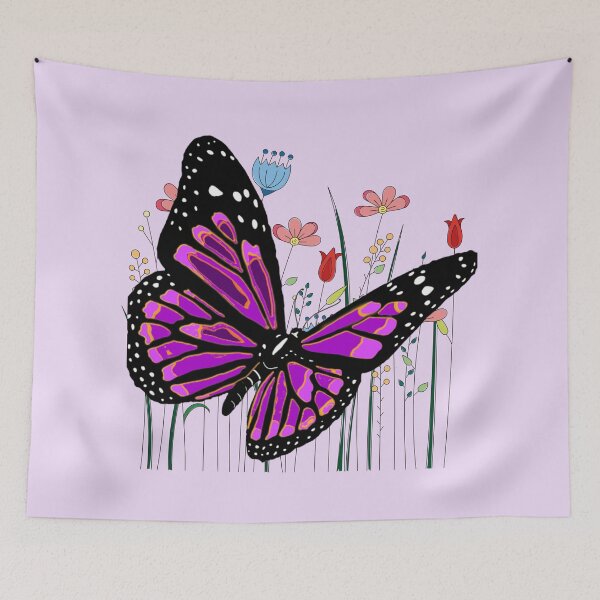 Item preview, Purple Butterfly with flowers birthday party designed and sold by LGMmugsdesign.