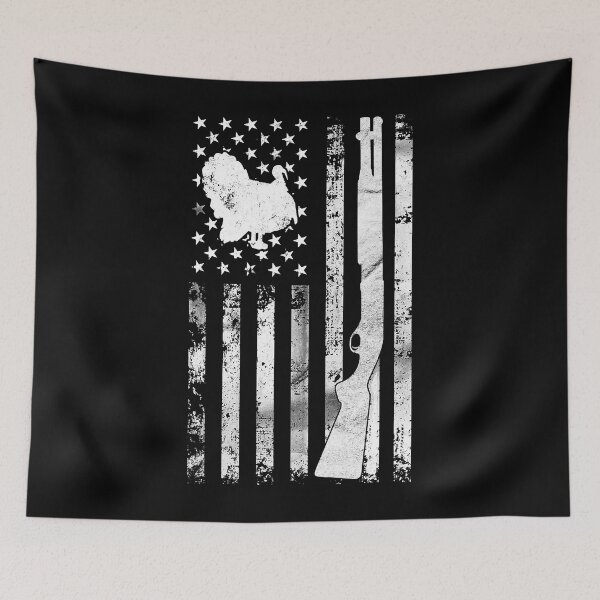 Item preview, Turkey Hunting Flag Tee Hunters Hunting designed and sold by RachaelEliezer.