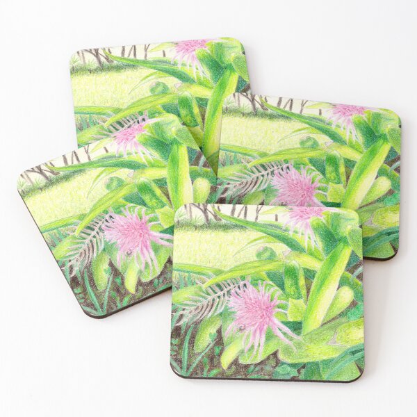 Item preview, Pink Bromeliads Flowers designed and sold by YuNikDraw.