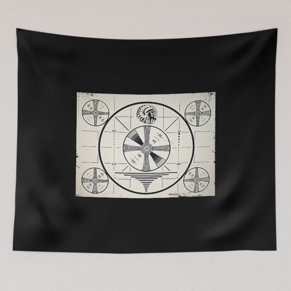 Item preview, Retro distressed Indian Chief Monoscope test pattern designed and sold by Benhia00h.
