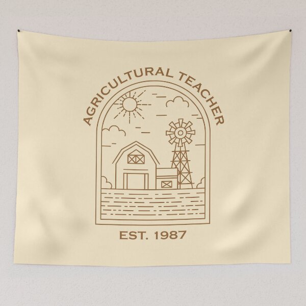 Item preview, Agricultural Teacher Aesthetic Line Art designed and sold by FebsProjects.