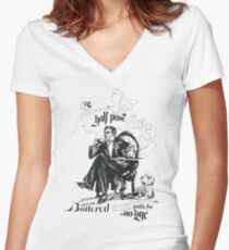 Mr Barrow's Tea Time Women's Fitted V-Neck T-Shirt