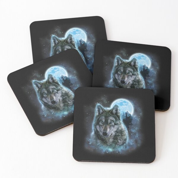 Item preview, Grey Wolf Hunting Ground Icy Moon designed and sold by RachaelEliezer.
