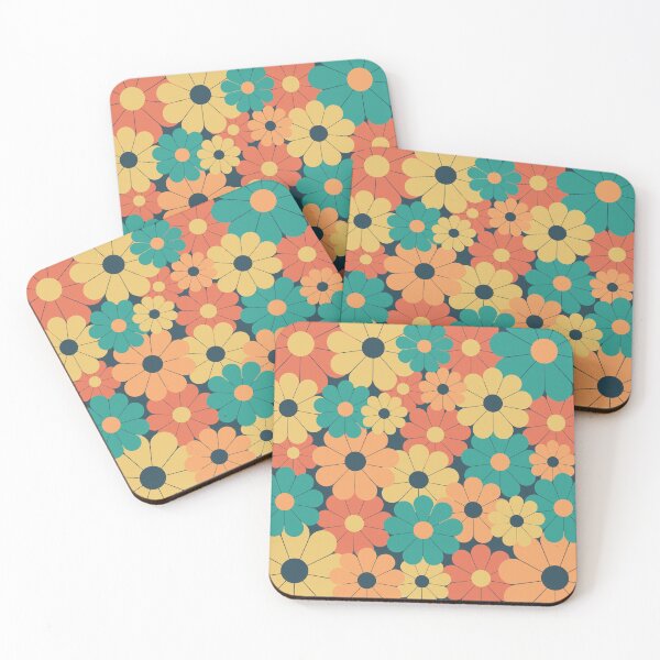 Item preview, Retro Daisies, Fun Funky Flower Pattern designed and sold by JulieSouster.