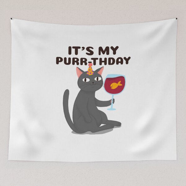 Item preview, It's My Purr-thday designed and sold by LKDesigns24.