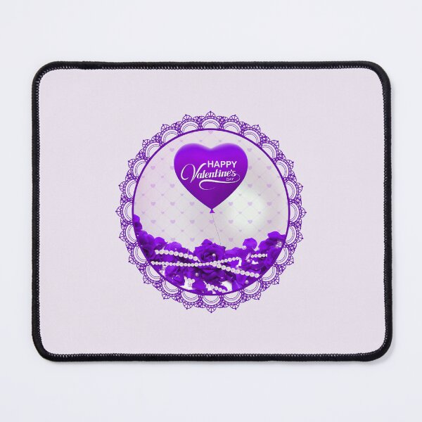 Item preview, Happy Valentine’s Day Roses and Pearls (Purple) designed and sold by PawsitiveMum.